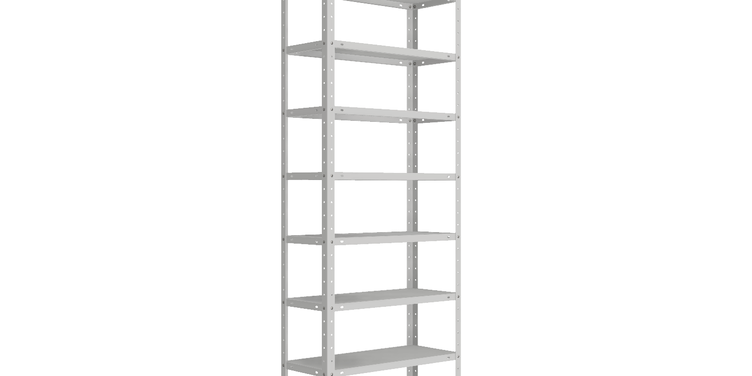 Купить СТ-012 х 2500 х 700 х окрашен. х 300 х 10 полок х RAL 7038 х Без ...