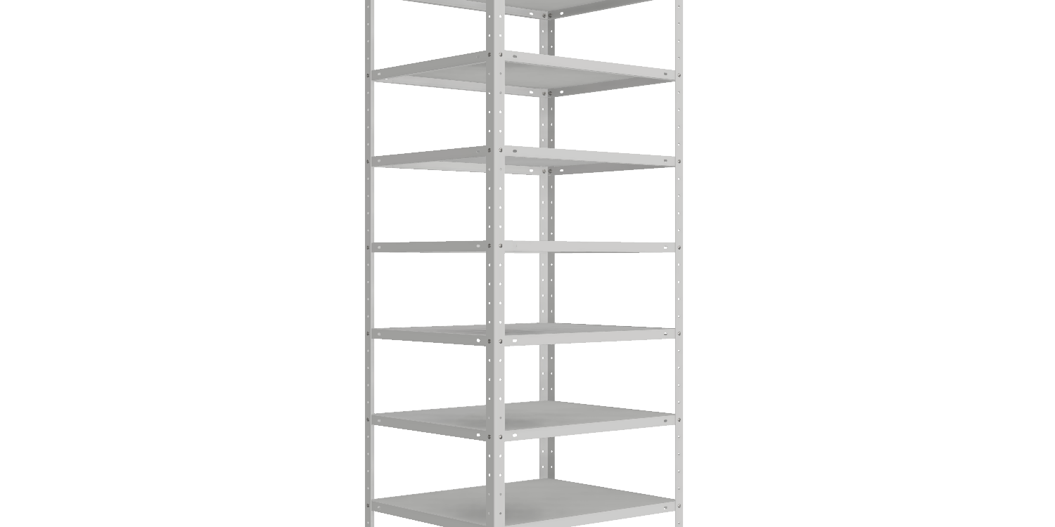Купить СТ-012 х 2500 х 700 х окрашен. х 600 х 10 полок х RAL 7038 х Без ...