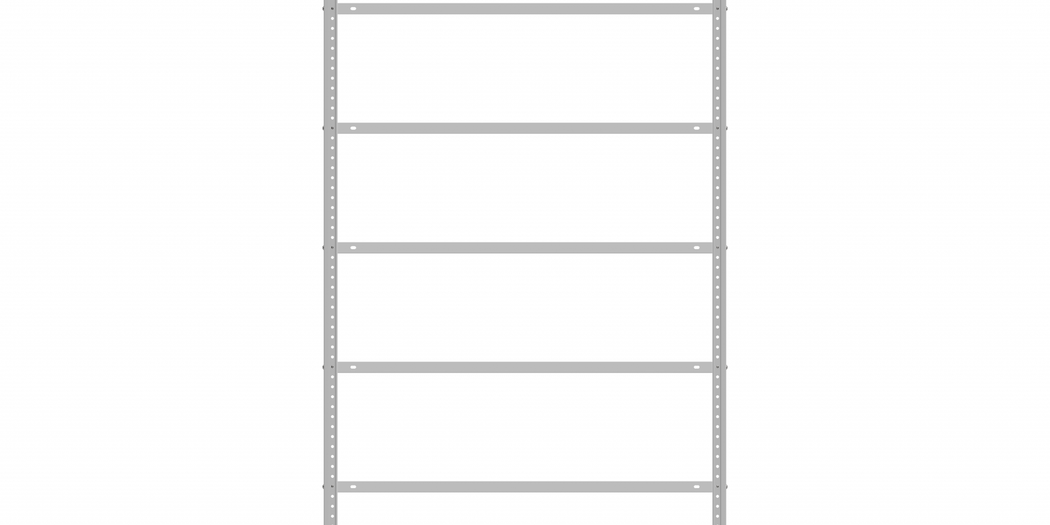 Купить СТ-011 Стеллаж h2200х1000х500_8 полок_с 2 рёбрами жёсткости в ...