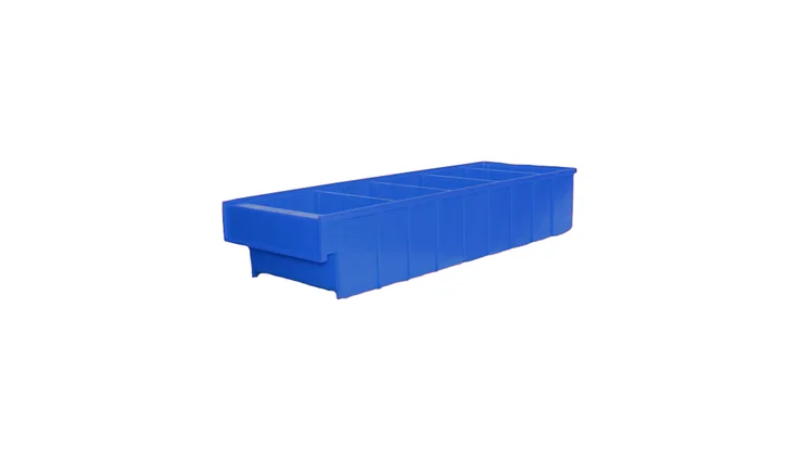 Ящик пластиковый Б 300х185х100 (синий) РАСПРОДАЖА