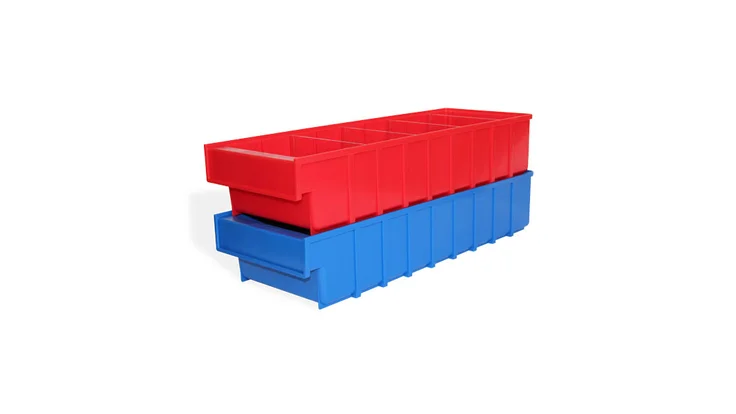 Ящик пластиковый Б 500х185х100 (синий) РАСПРОДАЖА