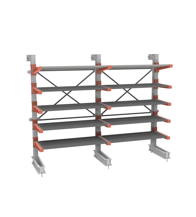 Стеллаж консольный СТ-062 односторонний (дополнительный) 5 ярусов с настилами