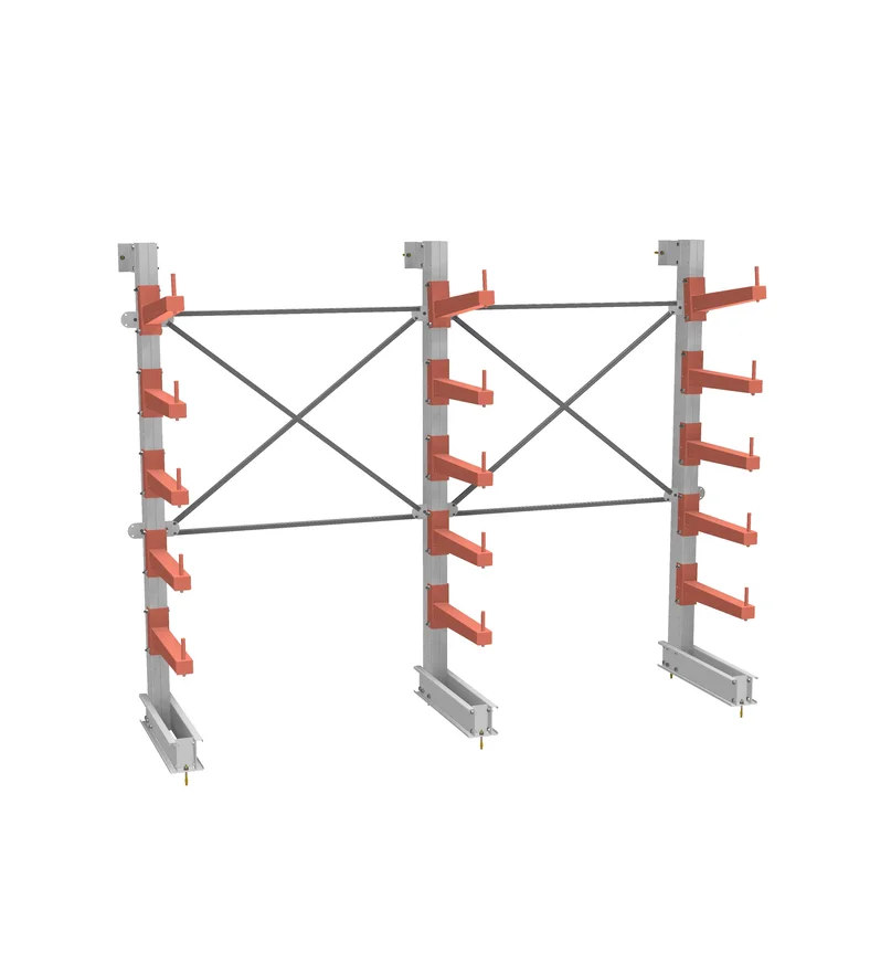 Стеллаж консольный СТ-062 односторонний (дополнительный) 5 ярусов с ограничителями