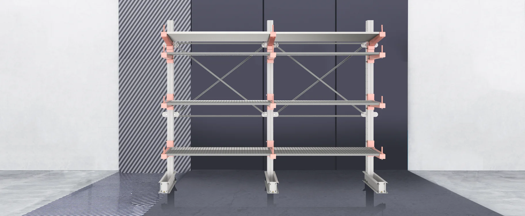 Стеллажи консольные