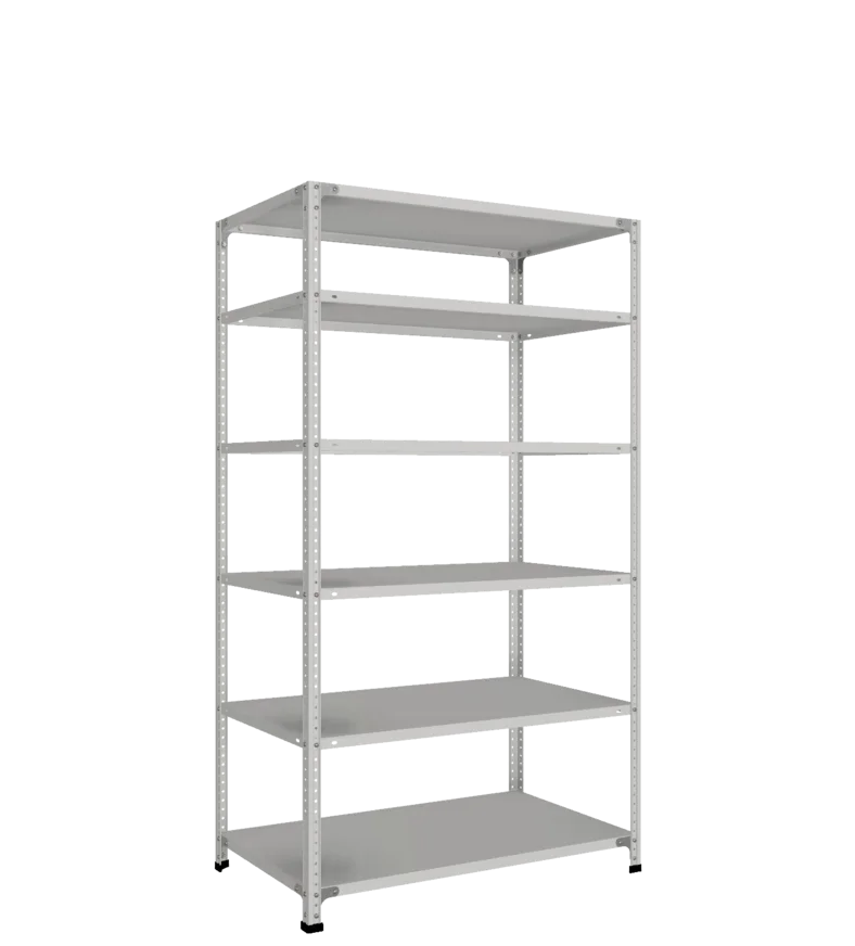 СТ-011 Стеллаж h1800х1000х600_6 полок _с 1 ребром жесткости