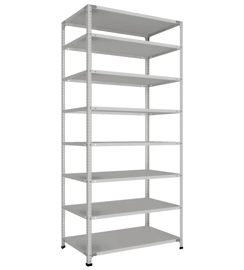 СТ-011 Стеллаж h2200х1000х600_8 полок_с 2 рёбрами жёсткости