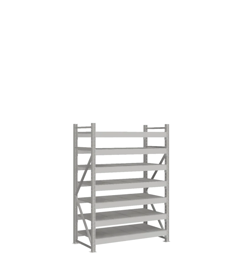 СТ-051 Стеллаж_1800/650/1200 полки цинк_7 ярусов