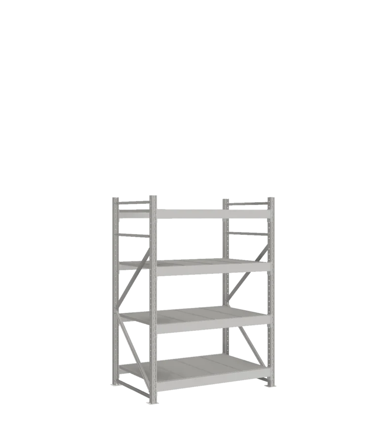 СТ-051 Стеллаж_1800/850/1200 полки цинк_4 яруса