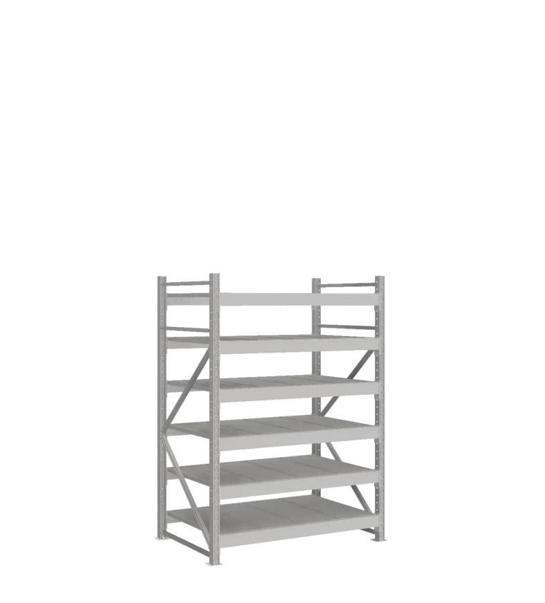 СТ-051 Стеллаж_1800/850/1200 полки цинк_6 ярусов