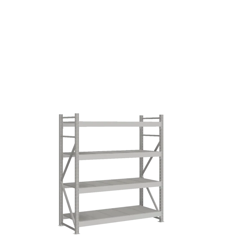 СТ-051 Стеллаж_1800/650/1500 полки цинк_4 яруса