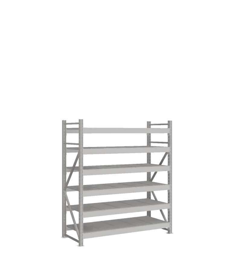 СТ-051 Стеллаж_1800/650/1500 полки цинк_6 ярусов