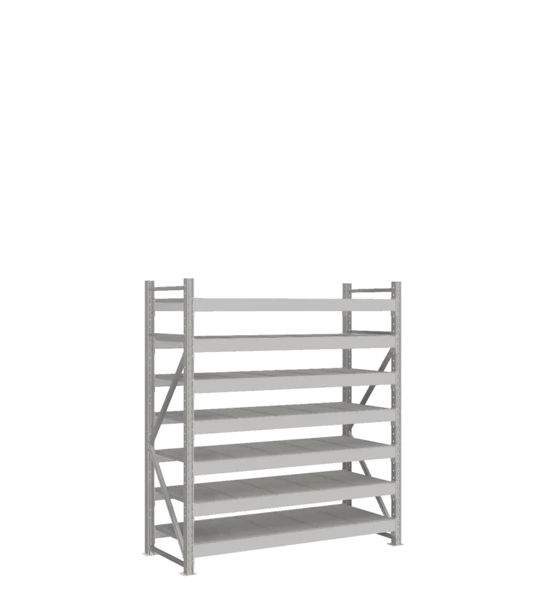 СТ-051 Стеллаж_1800/650/1500_7 ярусов полки цинк
