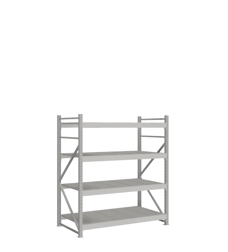 СТ-051 Стеллаж_1800/850/1500 полки цинк_4 яруса