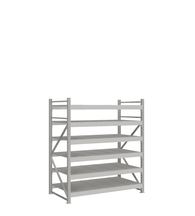 СТ-051 Стеллаж_1800/850/1500 полки цинк_6 ярусов