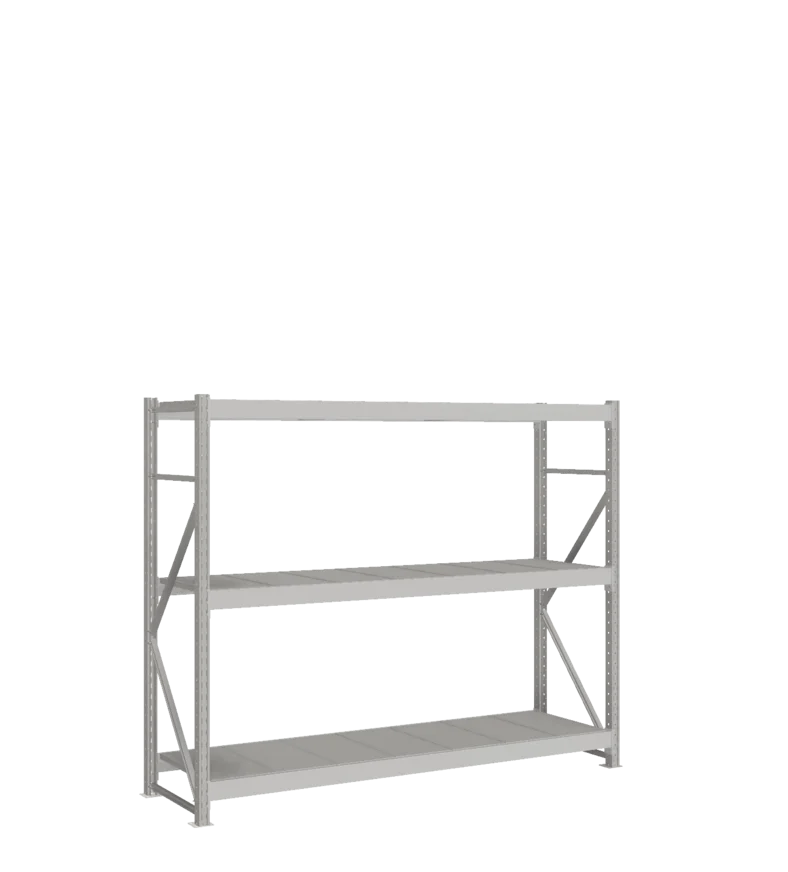 СТ-051 Стеллаж_1800/650/2100_3 яруса полки цинк