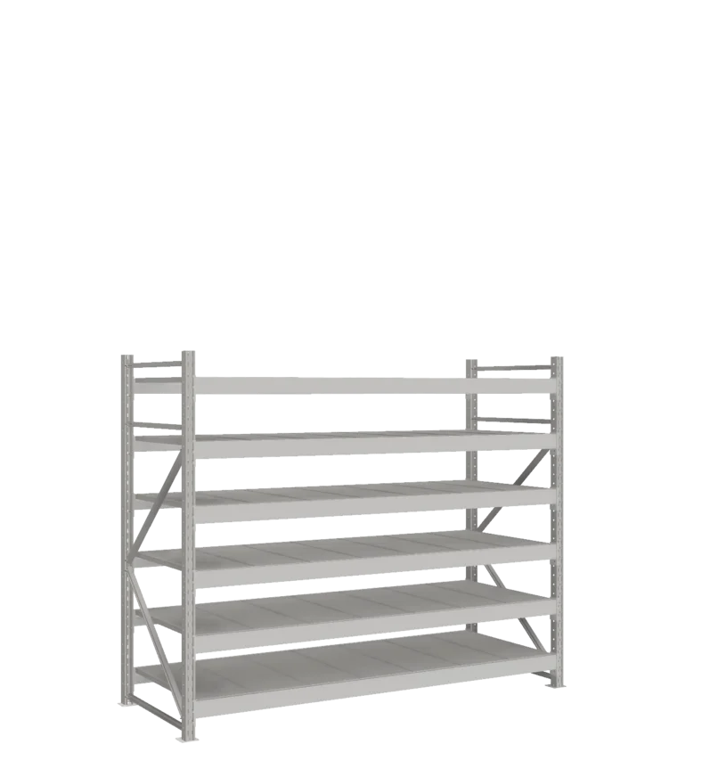 СТ-051 Стеллаж_1800/850/2100 полки цинк_6 ярусов