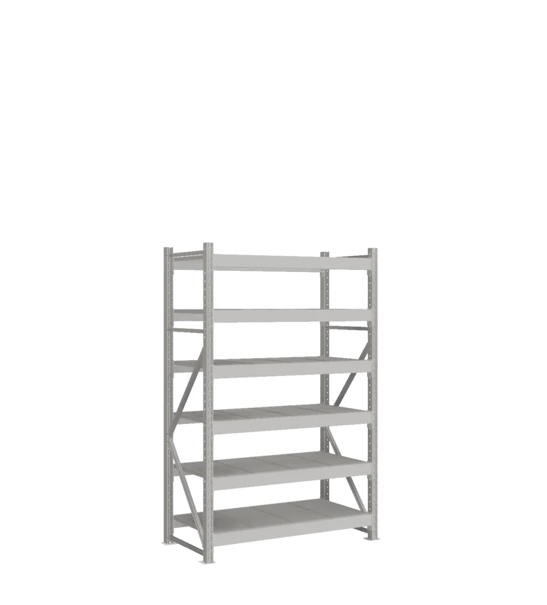 СТ-051 Стеллаж_2000/650/1200 полки цинк_6 ярусов