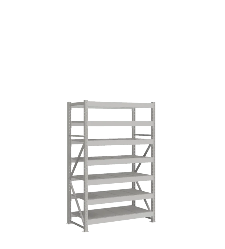СТ-051 Стеллаж_2000/650/1200 полки цинк_7 ярусов