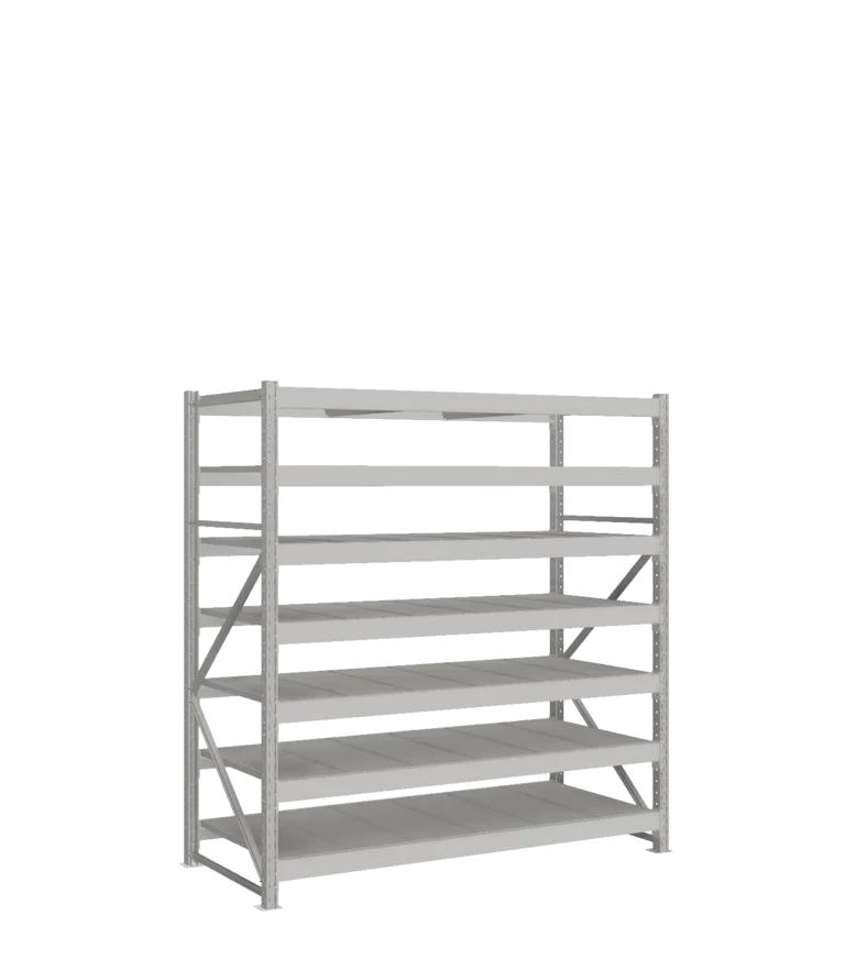 СТ-051 Стеллаж_2000/850/1800 полки цинк_7 ярусов