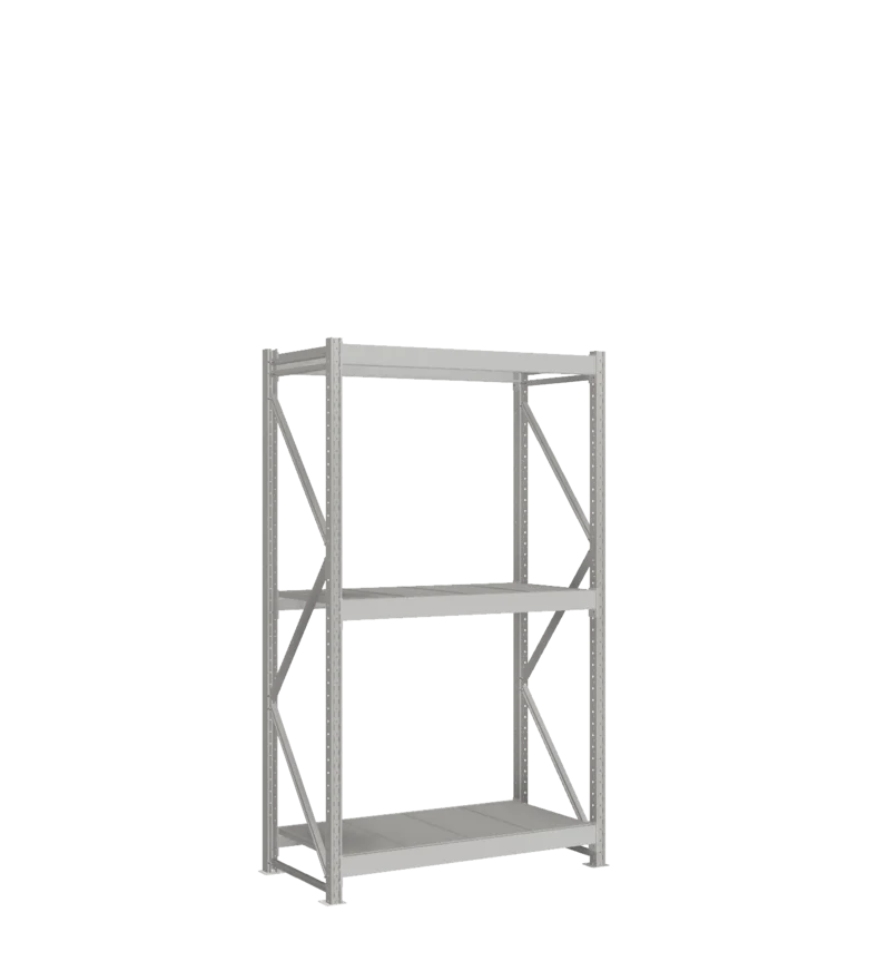 СТ-051 Стеллаж_2200/650/1200_3 яруса полки цинк