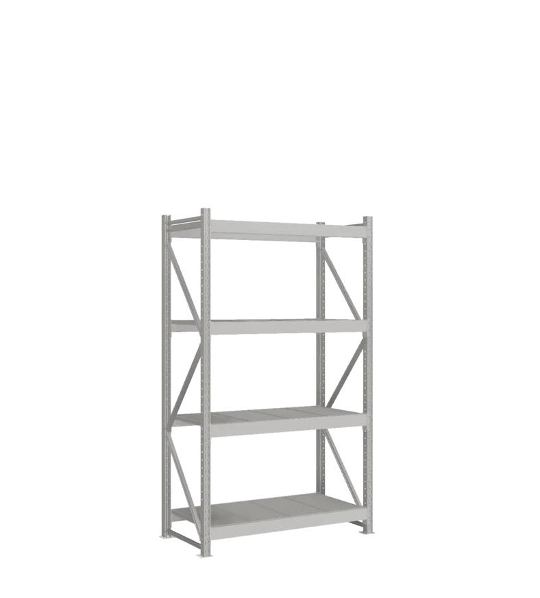 СТ-051 Стеллаж_2200/650/1200_4 яруса полки цинк
