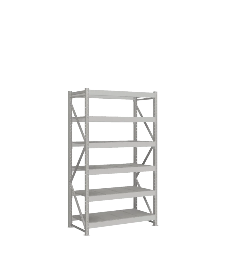 СТ-051 Стеллаж_2200/650/1200 полки цинк_6 ярусов