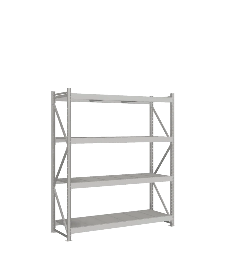 СТ-051 Стеллаж_2200/650/1800 полки цинк_4 яруса