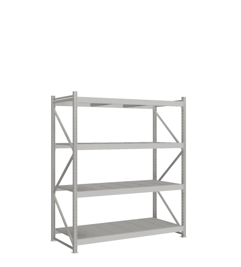 СТ-051 Стеллаж_2200/850/1800 полки цинк_4 яруса