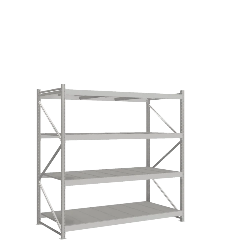 СТ-051 Стеллаж_2200/1050/2100 полки цинк_4 яруса