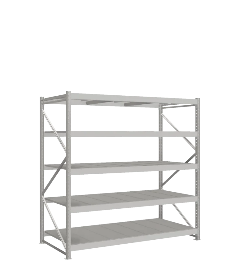 СТ-051 Стеллаж_2200/1050/2100 полки цинк_5 ярусов