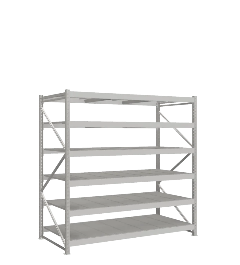 СТ-051 Стеллаж_2200/1050/2100 полки цинк_6 ярусов