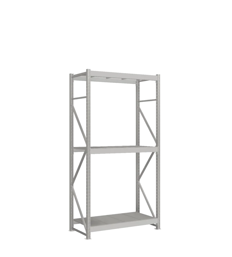 СТ-051 Стеллаж_2500/650/1200_3 яруса полки цинк
