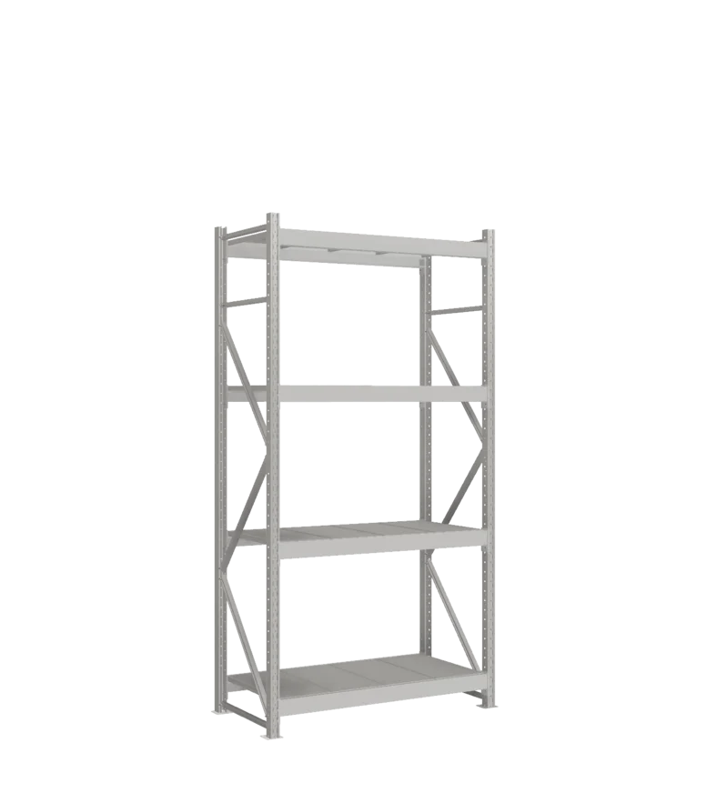 СТ-051 Стеллаж_2500/650/1200_4 яруса полки цинк