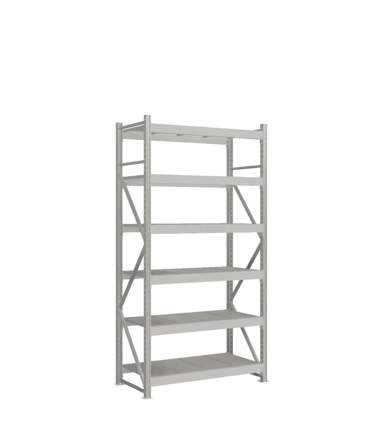 СТ-051 Стеллаж_2500/650/1200 полки цинк_6 ярусов