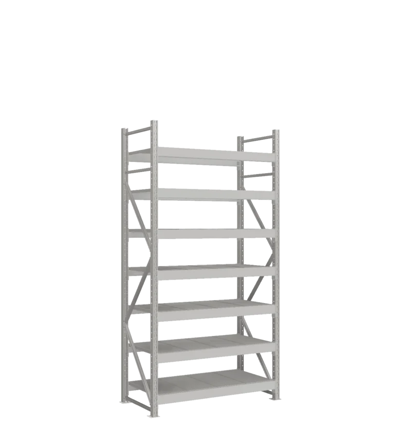 СТ-051 Стеллаж_2500/650/1200 полки цинк_7 ярусов