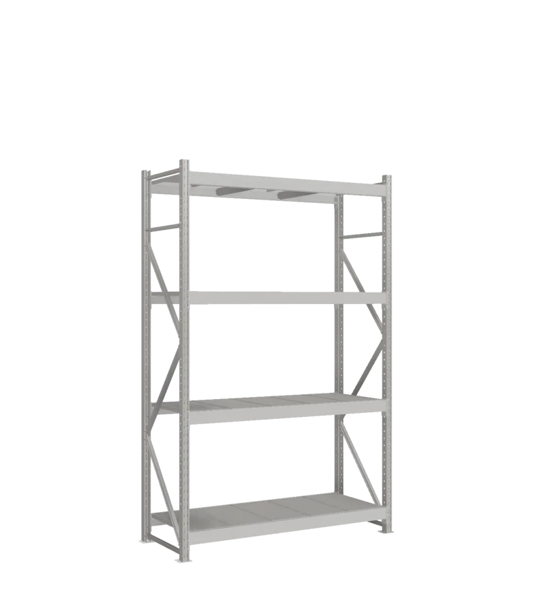 СТ-051 Стеллаж_2500/650/1500 полки цинк_4 яруса