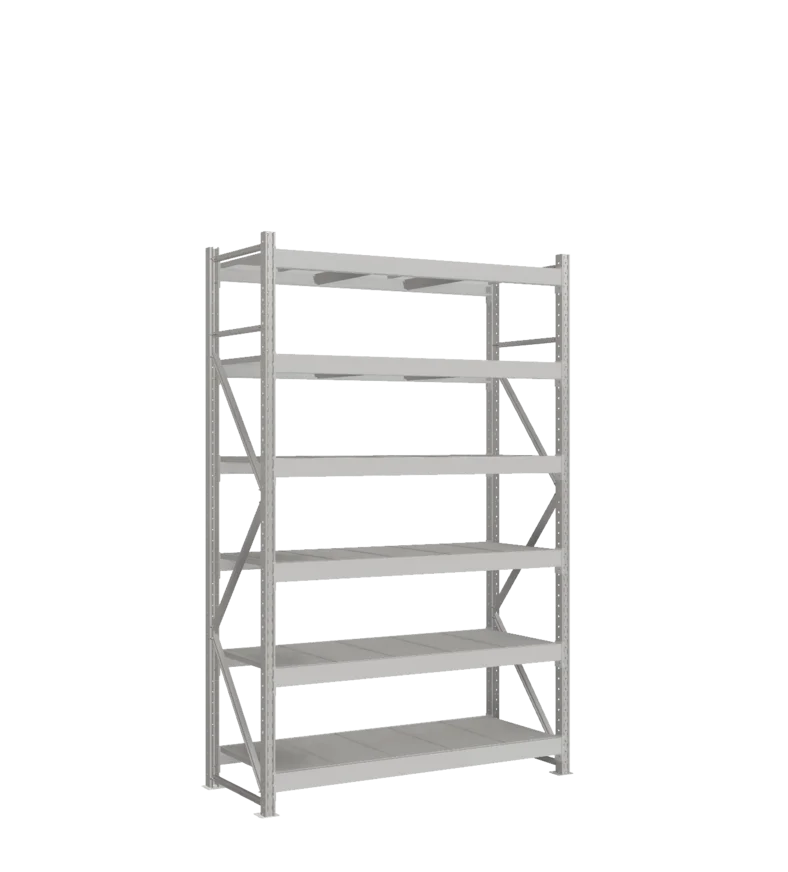 СТ-051 Стеллаж_2500/650/1500 полки цинк_6 ярусов