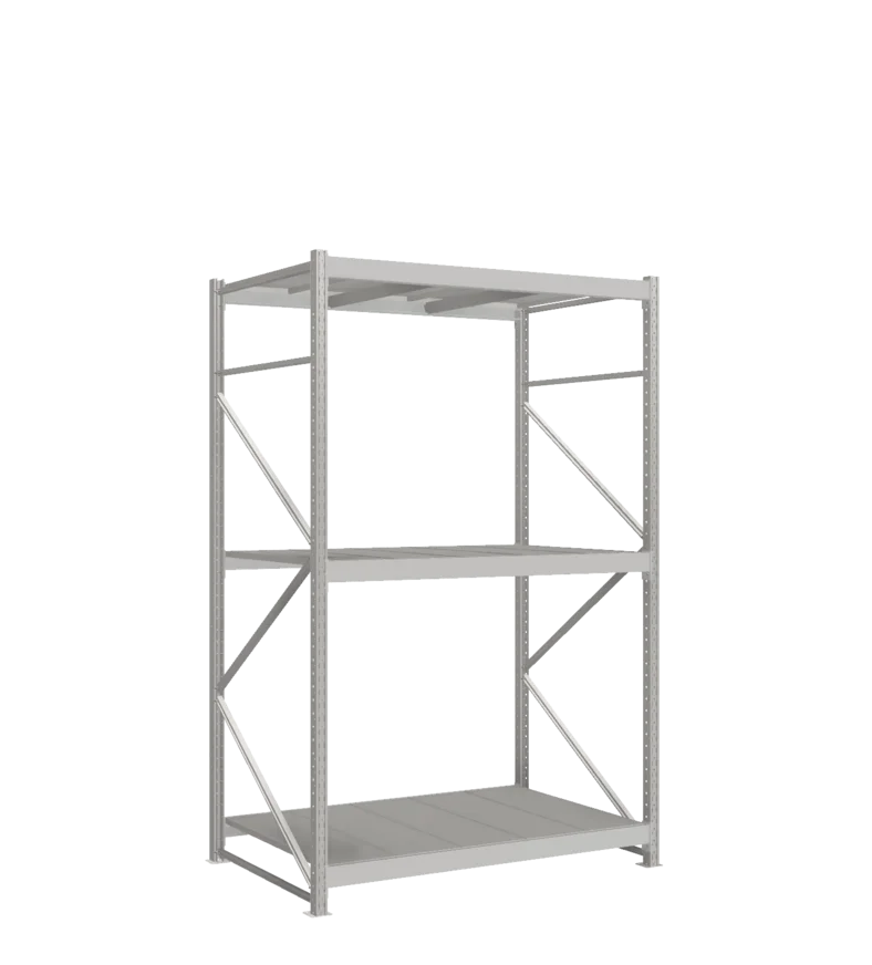 СТ-051 Стеллаж_2500/1050/1500 полки цинк_3 яруса