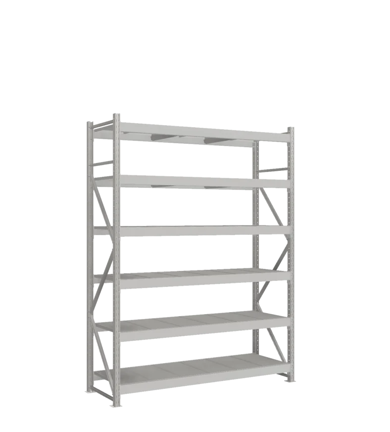 СТ-051 Стеллаж_2500/650/1800 полки цинк_6 ярусов