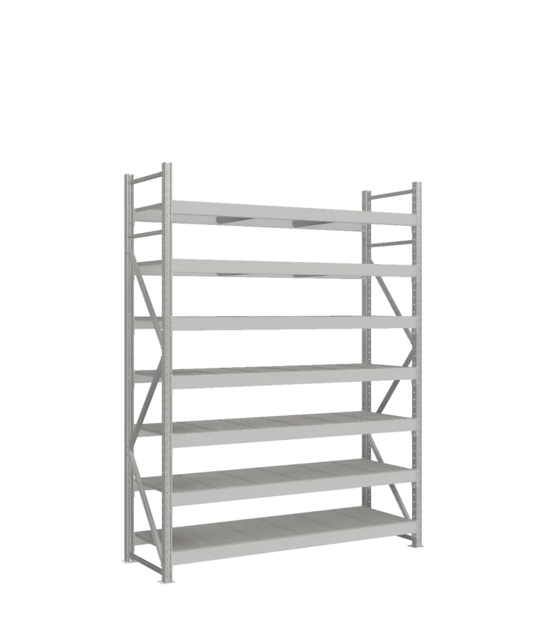 СТ-051 Стеллаж_2500/650/1800 полки цинк_7 ярусов