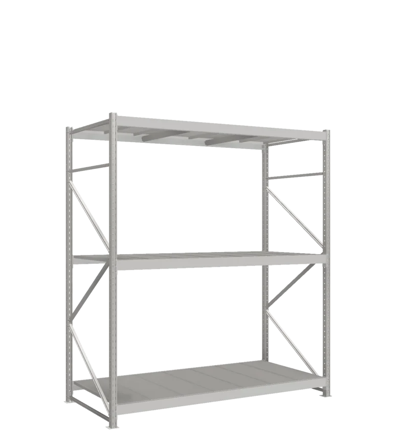 СТ-051 Стеллаж_2500/1050/2100 полки цинк_3 яруса