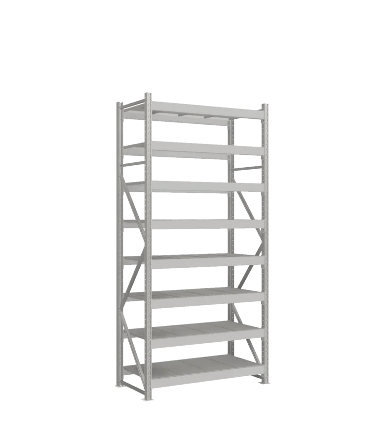 СТ-051 Стеллаж_2700/650/1200 полки цинк_8 ярусов