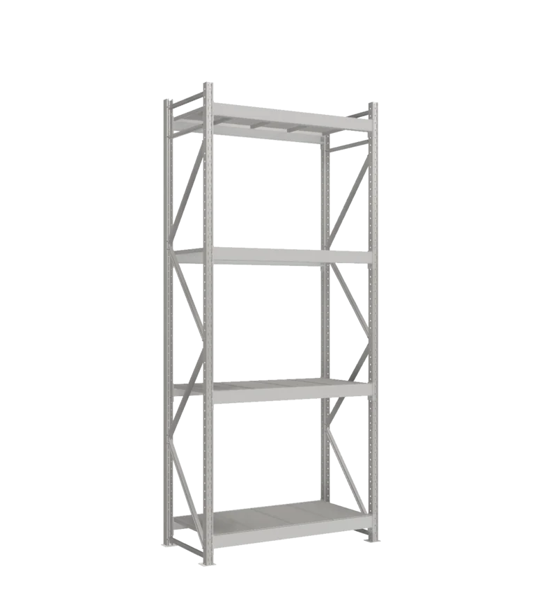 СТ-051 Стеллаж_3000/650/1200_4 яруса полки цинк