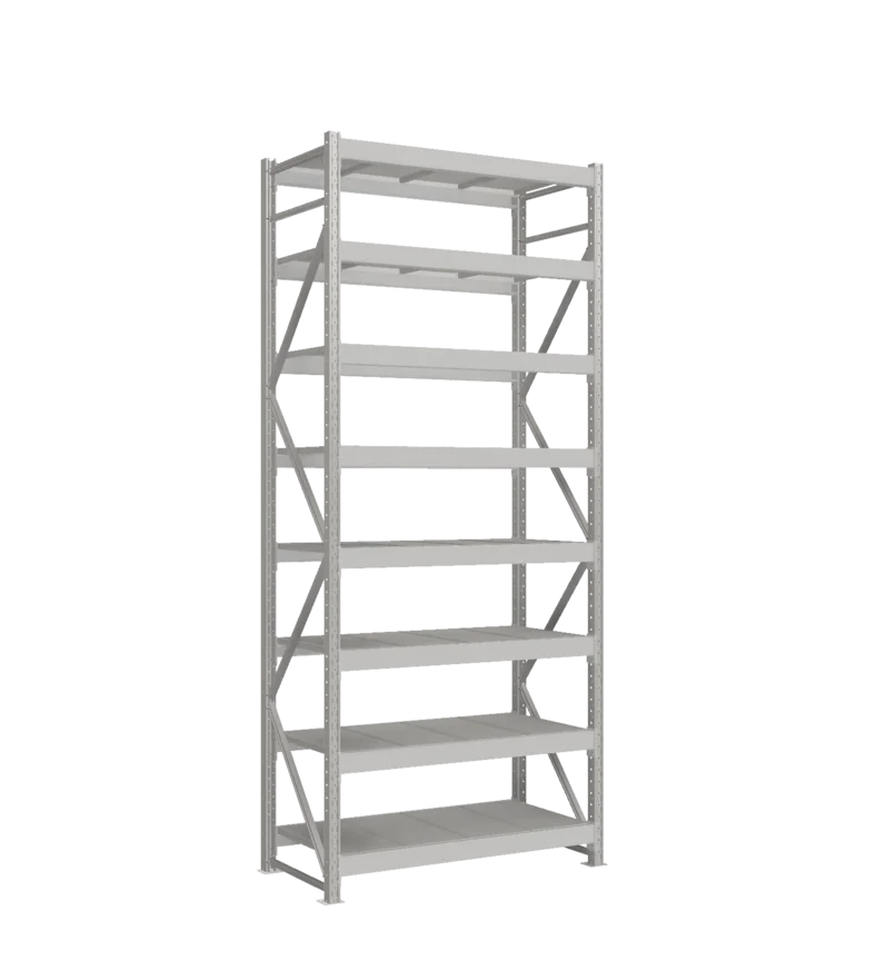 СТ-051 Стеллаж_3000/650/1200 полки цинк_8 ярусов