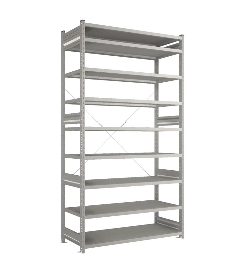 Стеллаж СТ-031-Цинк-2491-1300-600-9 полок-Без ребра жесткости