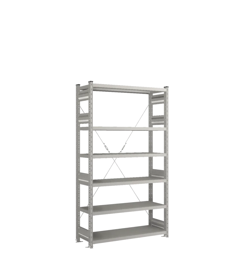 Стеллаж СТ-031-Цинк-1855-1000-400-6 полок-Без ребра жесткости