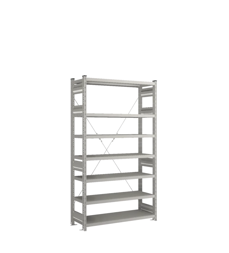 Стеллаж СТ-031-Цинк-1855-1000-400-7 полок-Без ребра жесткости
