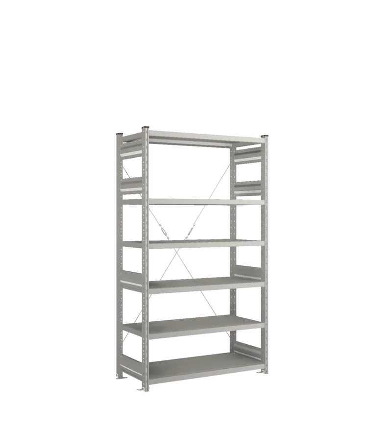 Стеллаж СТ-031-Цинк-1855-1000-500-6 полок-Без ребра жесткости
