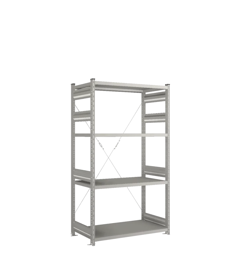 Стеллаж СТ-031-Цинк-1855-1000-600-4 полки-Без ребра жесткости