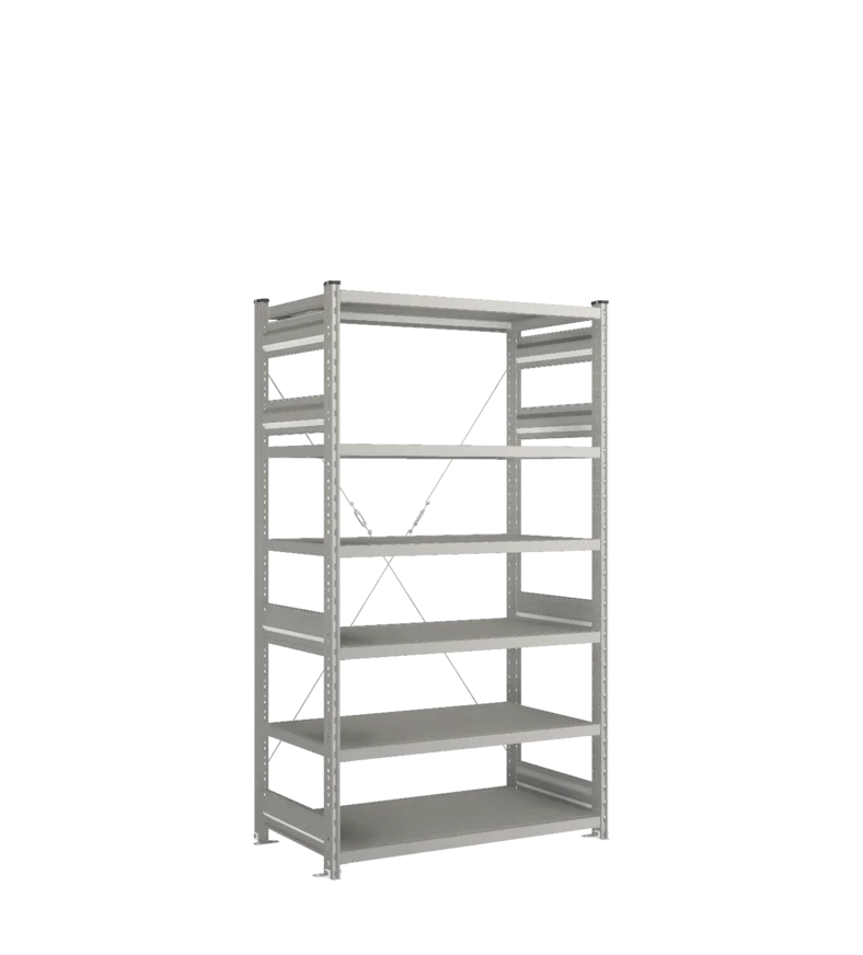 Стеллаж СТ-031-Цинк-1855-1000-600-6 полок-Без ребра жесткости